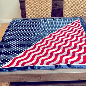 Beautiful American flag, silk scarf
